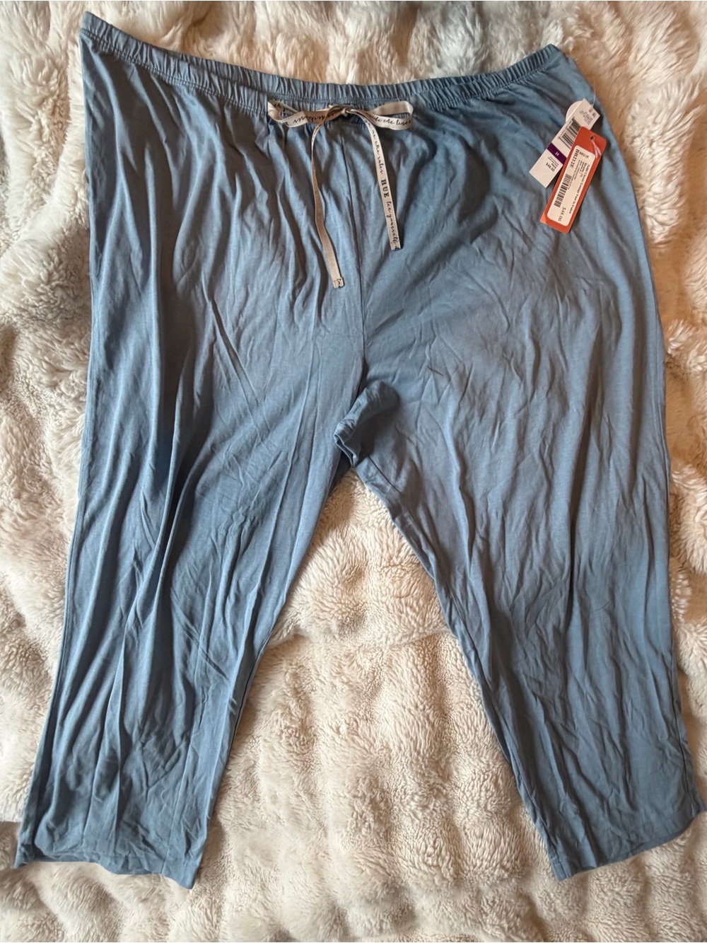 HUE SleepWell Temp Tech Lounge Pants 2X Faded Denim Blue NWT $48